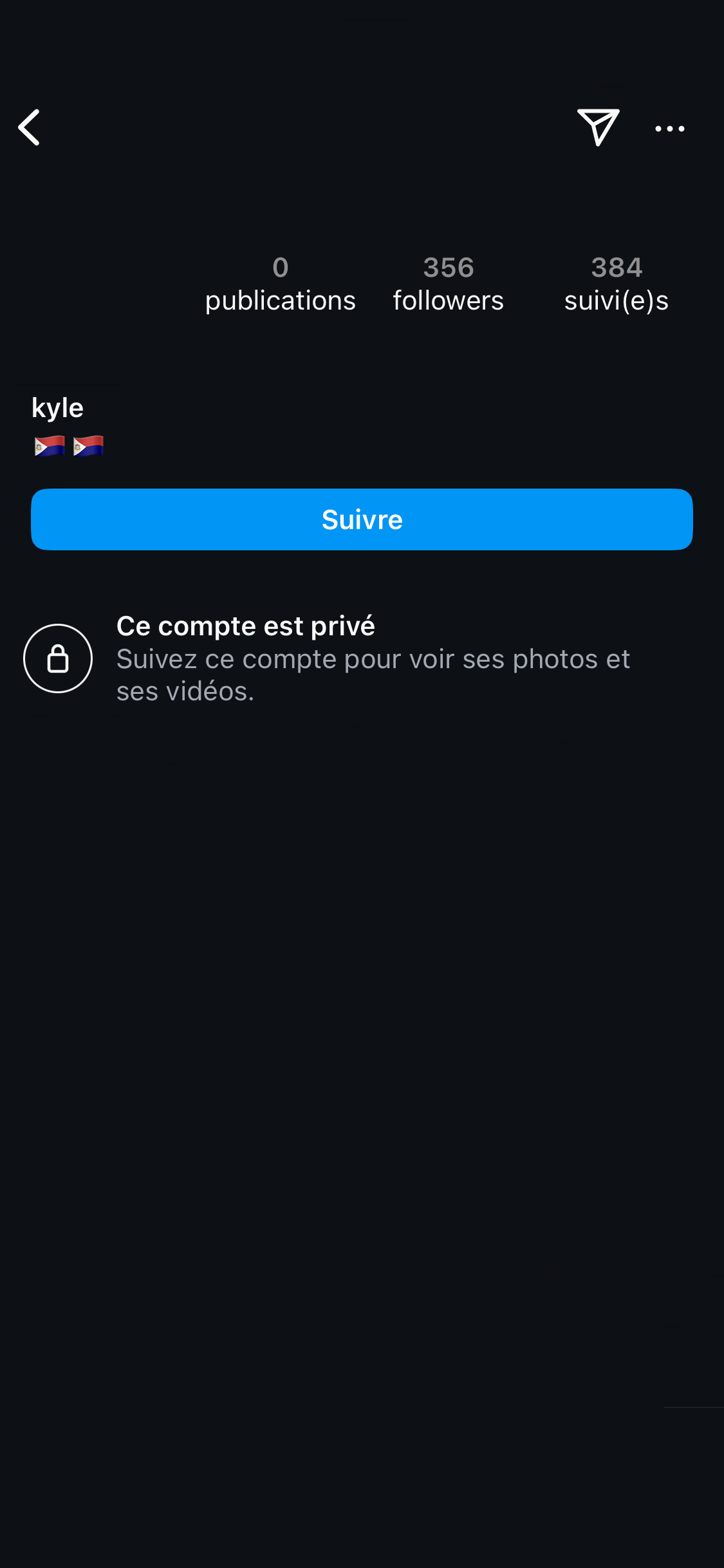 Mise en public du compte instagram de Kyle JVS.